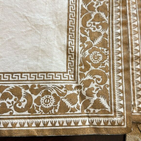 Rooh Block Print Gold & Cream Placemats 4 - Picture 2 of 3